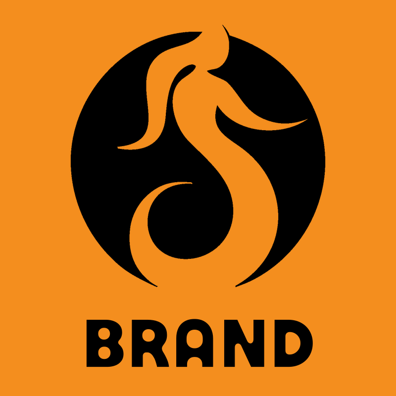 Negative Space Rising Flame Mermaid Logo preview