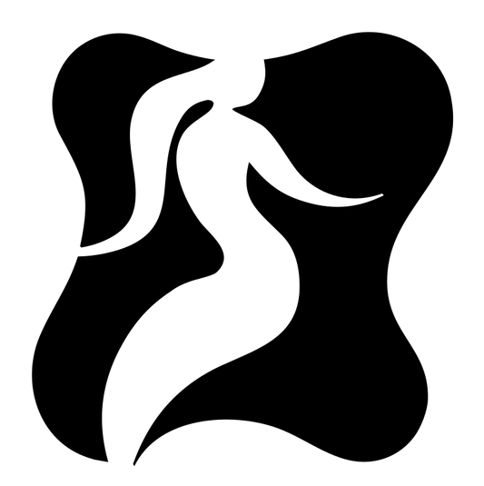 Negative Space Fluid Mermaid Figure Emblem