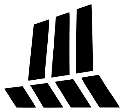 Wizard Hat Grid Logo #ffffff/#000000