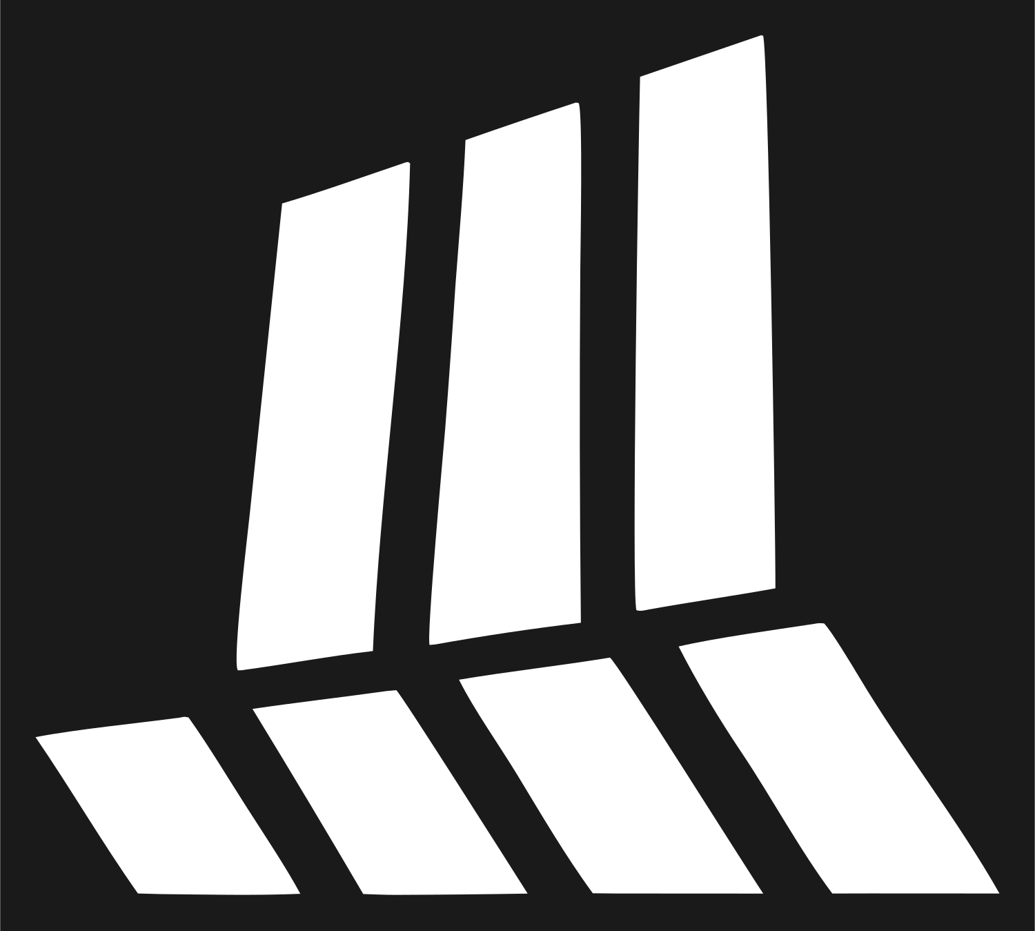 Wizard Hat Grid Logo #1a1a1a/#ffffff