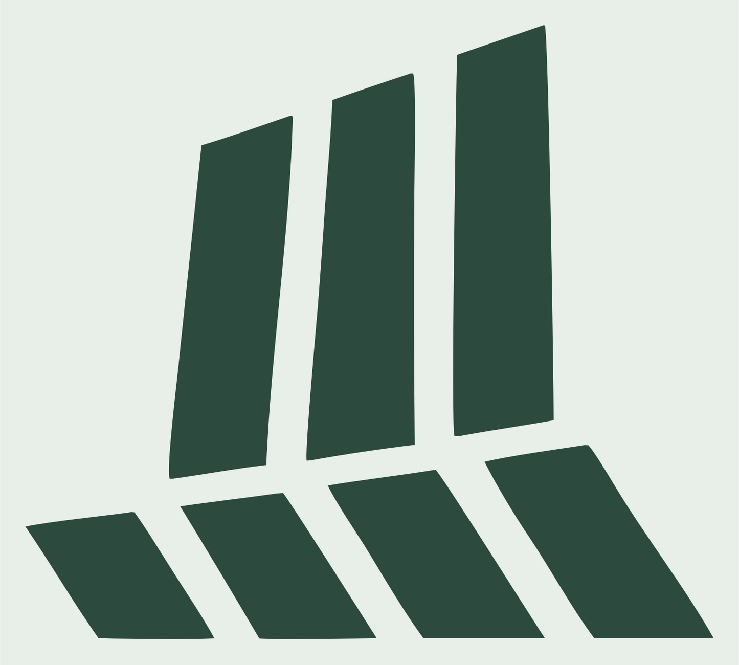 Wizard Hat Grid Logo #e8efe9/#2d4a3e
