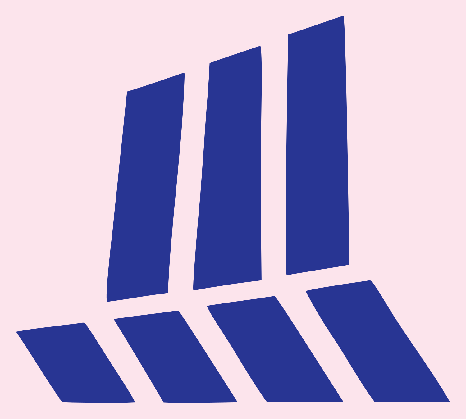 Wizard Hat Grid Logo #fce4ec/#283593