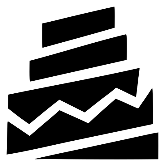 Brutalist Jagged Tiered Wizard Hat Logo