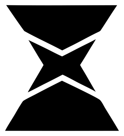 Brutalist Pinched Hourglass Wizard Hat Icon