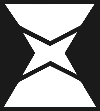 Brutalist Pinched Hourglass Wizard Hat Icon #1a1a1a/#ffffff