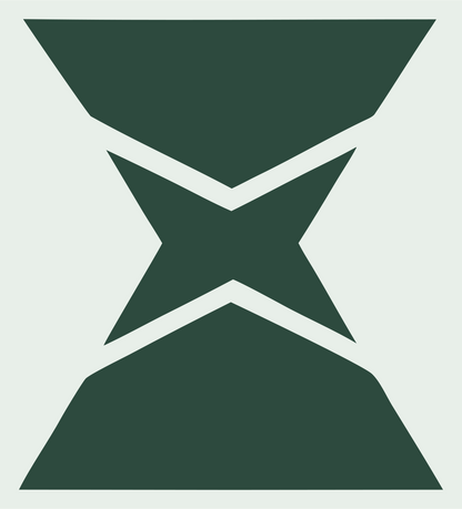 Brutalist Pinched Hourglass Wizard Hat Icon #e8efe9/#2d4a3e