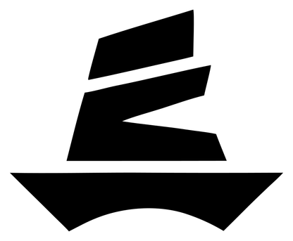 Brutalist Wedge Stack Wizard Hat Logo
