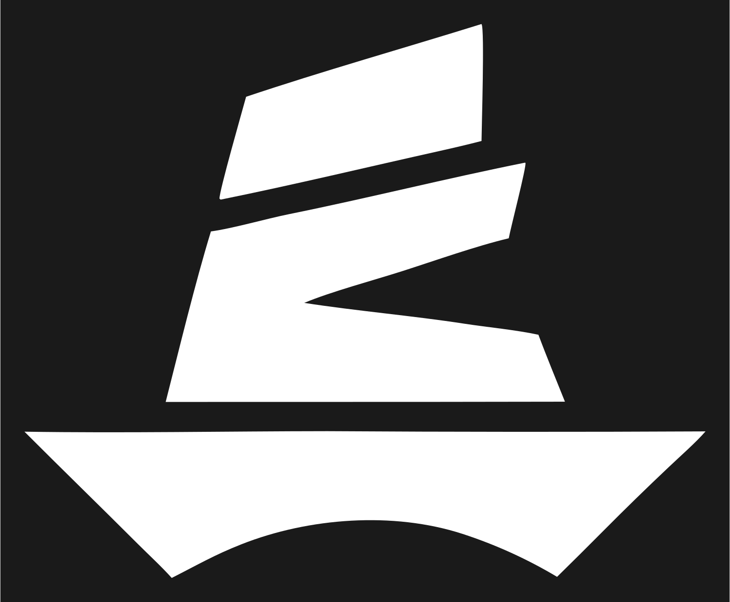 Brutalist Wedge Stack Wizard Hat Logo #1a1a1a/#ffffff