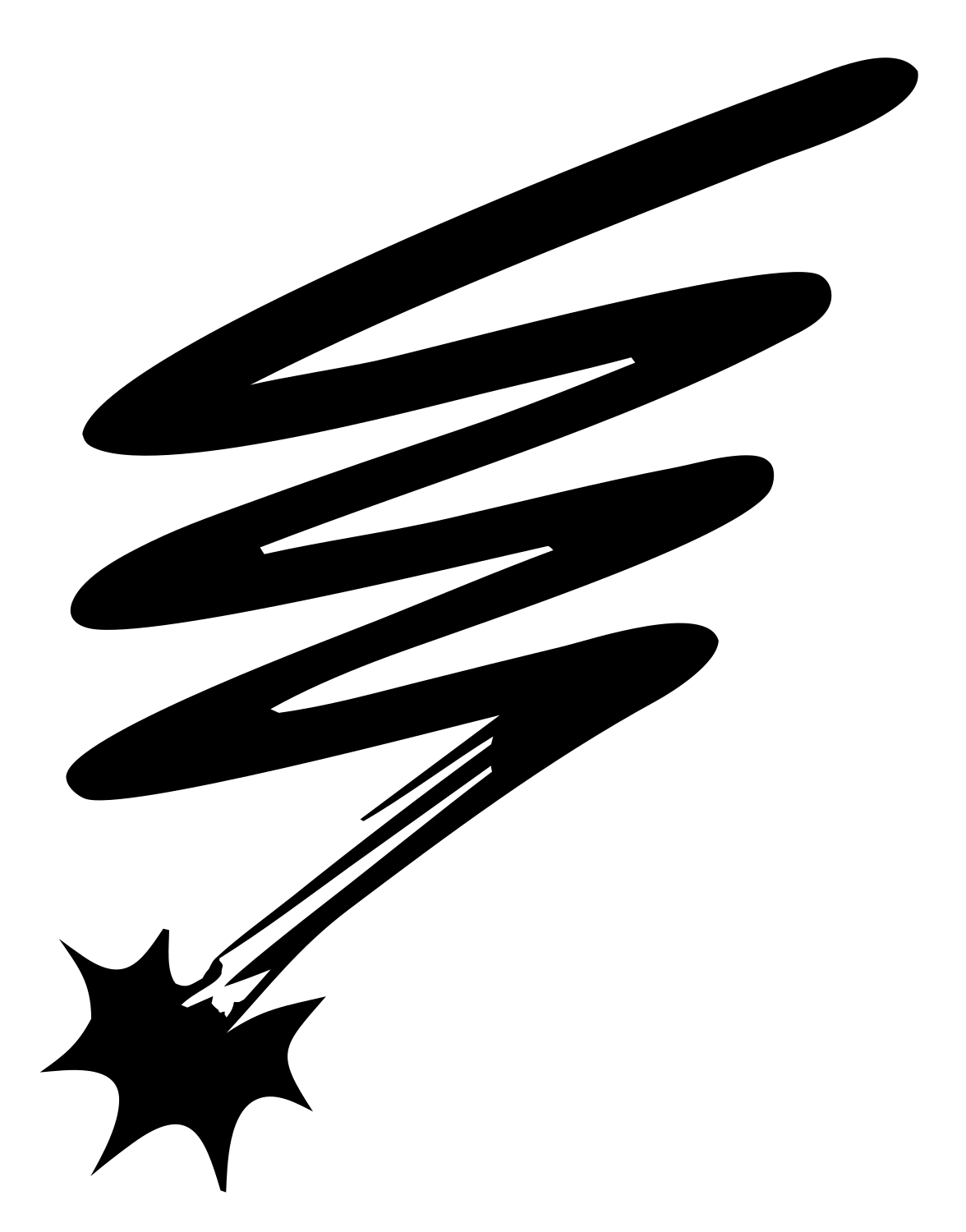 Hand-Drawn Spiral Spark Magic Wand Mark #ffffff/#000000