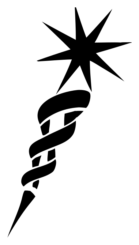 Bold Shooting Star Twisted Wand Icon