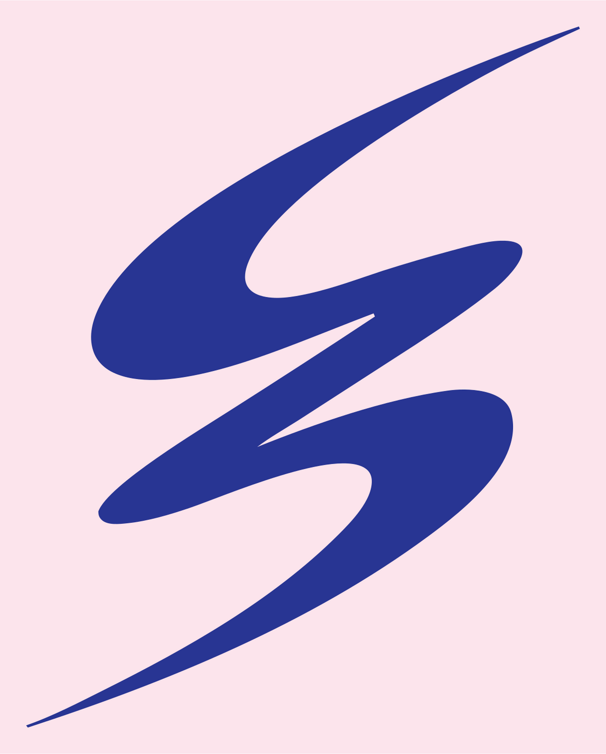Fluid Swoosh Double Strike Energy Emblem #fce4ec/#283593