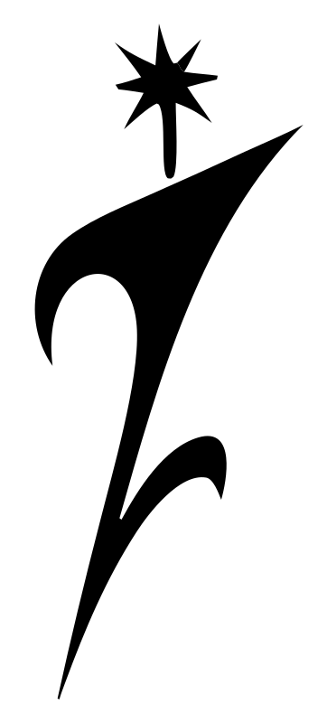 Hand-Drawn Starburst Curling Wand Crest
