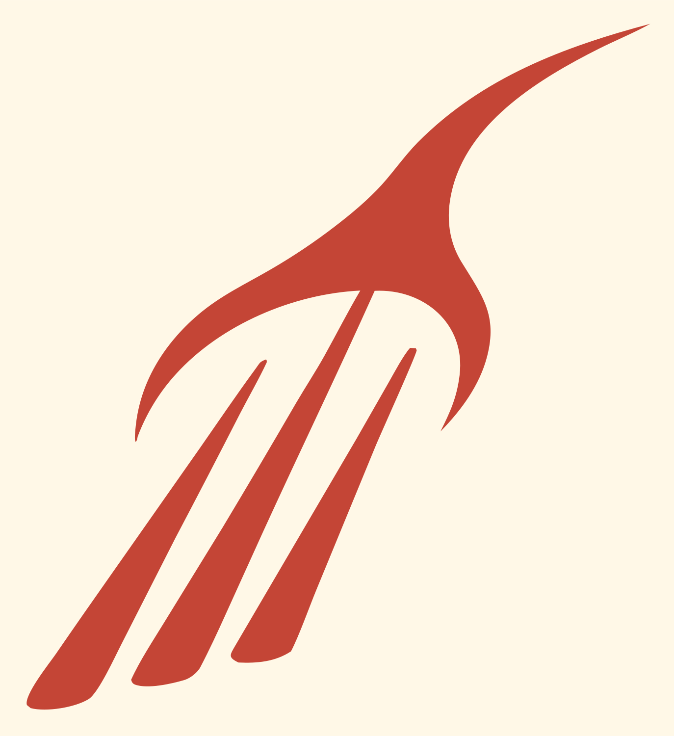 Talon Claw Sweeping Wand Strike Mark #fff8e7/#c44536