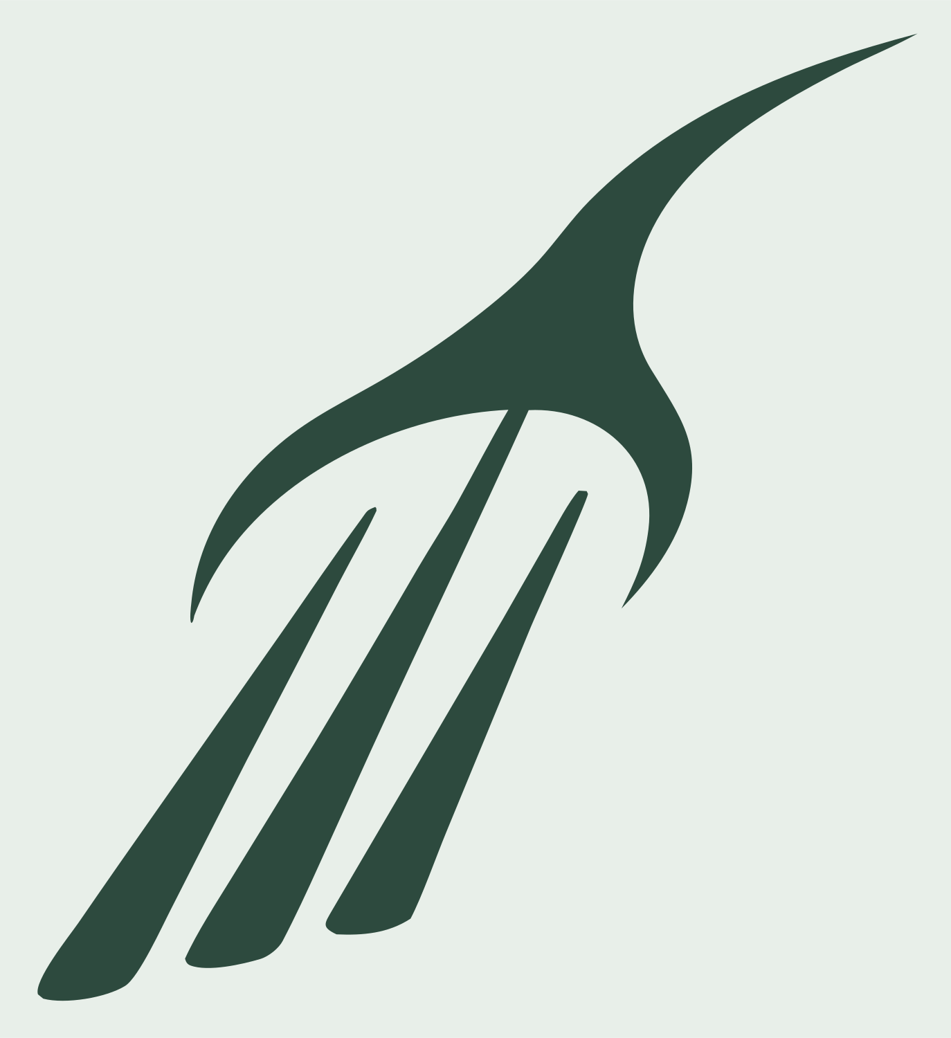 Talon Claw Sweeping Wand Strike Mark #e8efe9/#2d4a3e