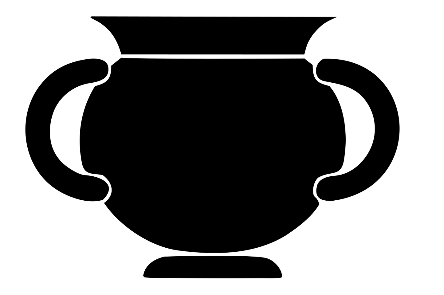 Double-Handled Cauldron Bold Emblem #ffffff/#000000