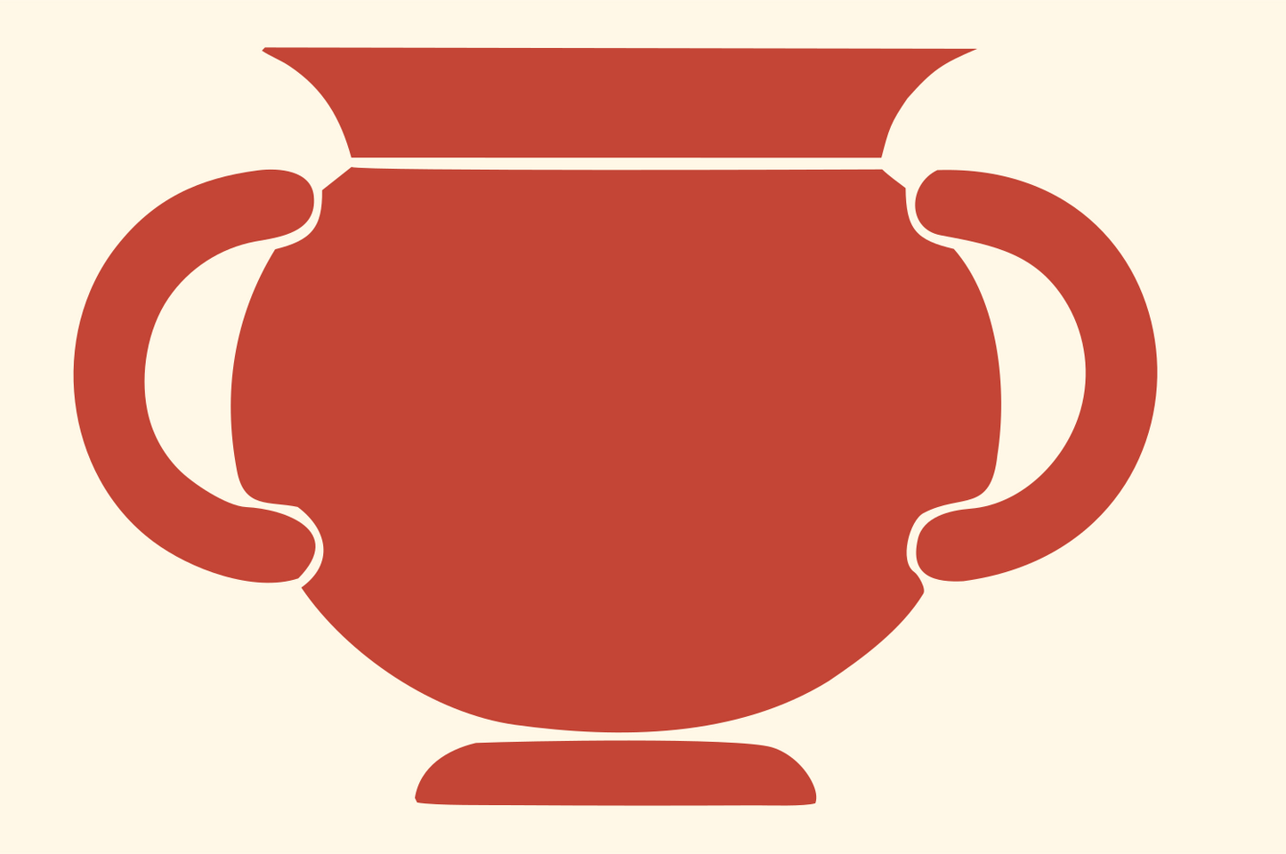 Double-Handled Cauldron Bold Emblem #fff8e7/#c44536