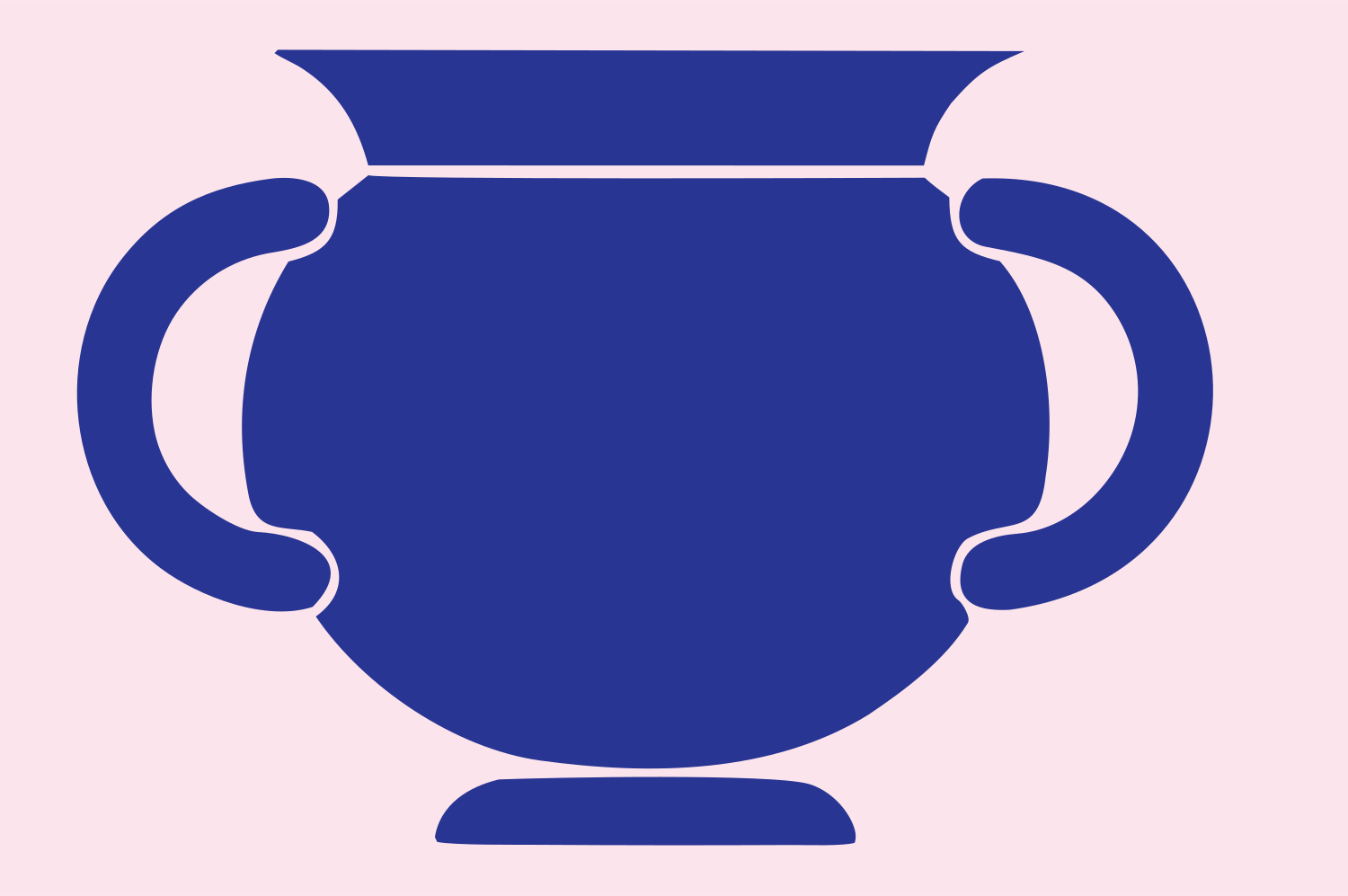 Double-Handled Cauldron Bold Emblem #fce4ec/#283593
