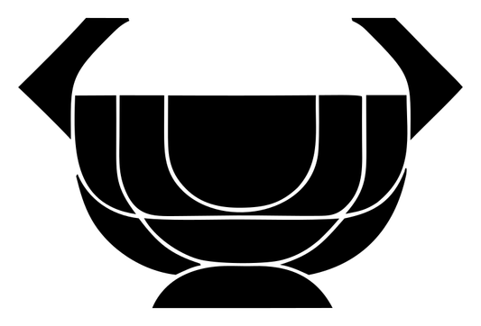Layered Overlap Segmented Bowl Cauldron Badge