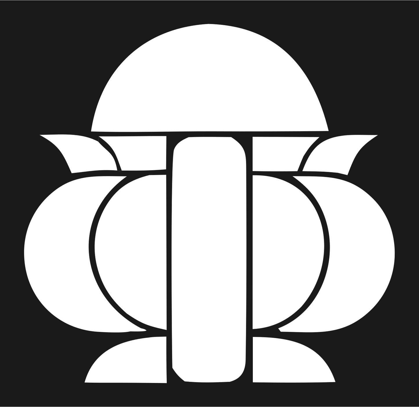 Layered Overlap Rounded Vessel Cauldron Icon #1a1a1a/#ffffff