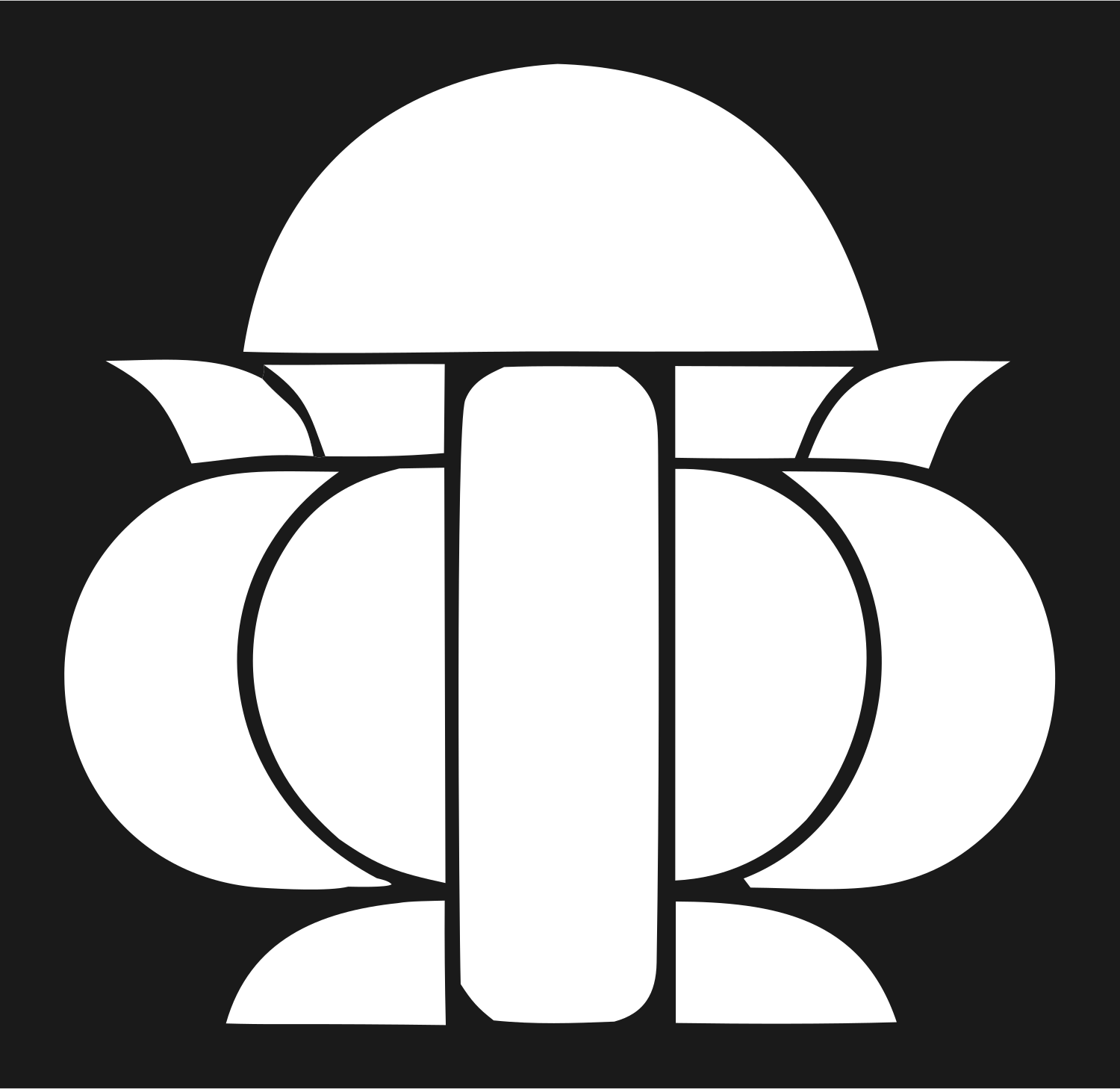 Layered Overlap Rounded Vessel Cauldron Icon #1a1a1a/#ffffff