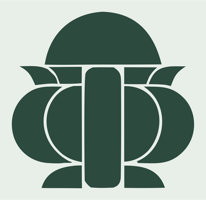 Layered Overlap Rounded Vessel Cauldron Icon #e8efe9/#2d4a3e