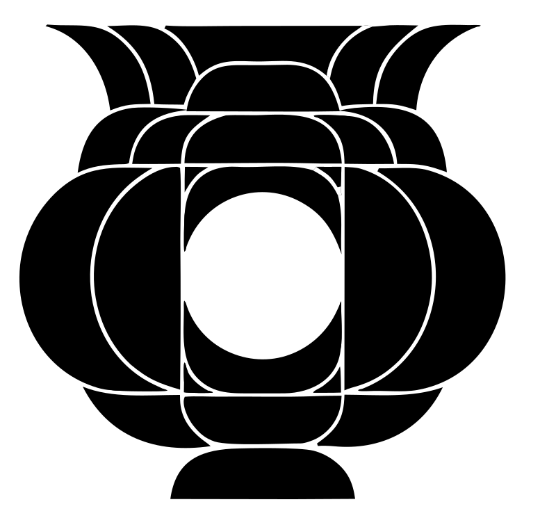Layered Overlap Bulbous Urn Cauldron Crest