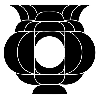 Layered Overlap Bulbous Urn Cauldron Crest