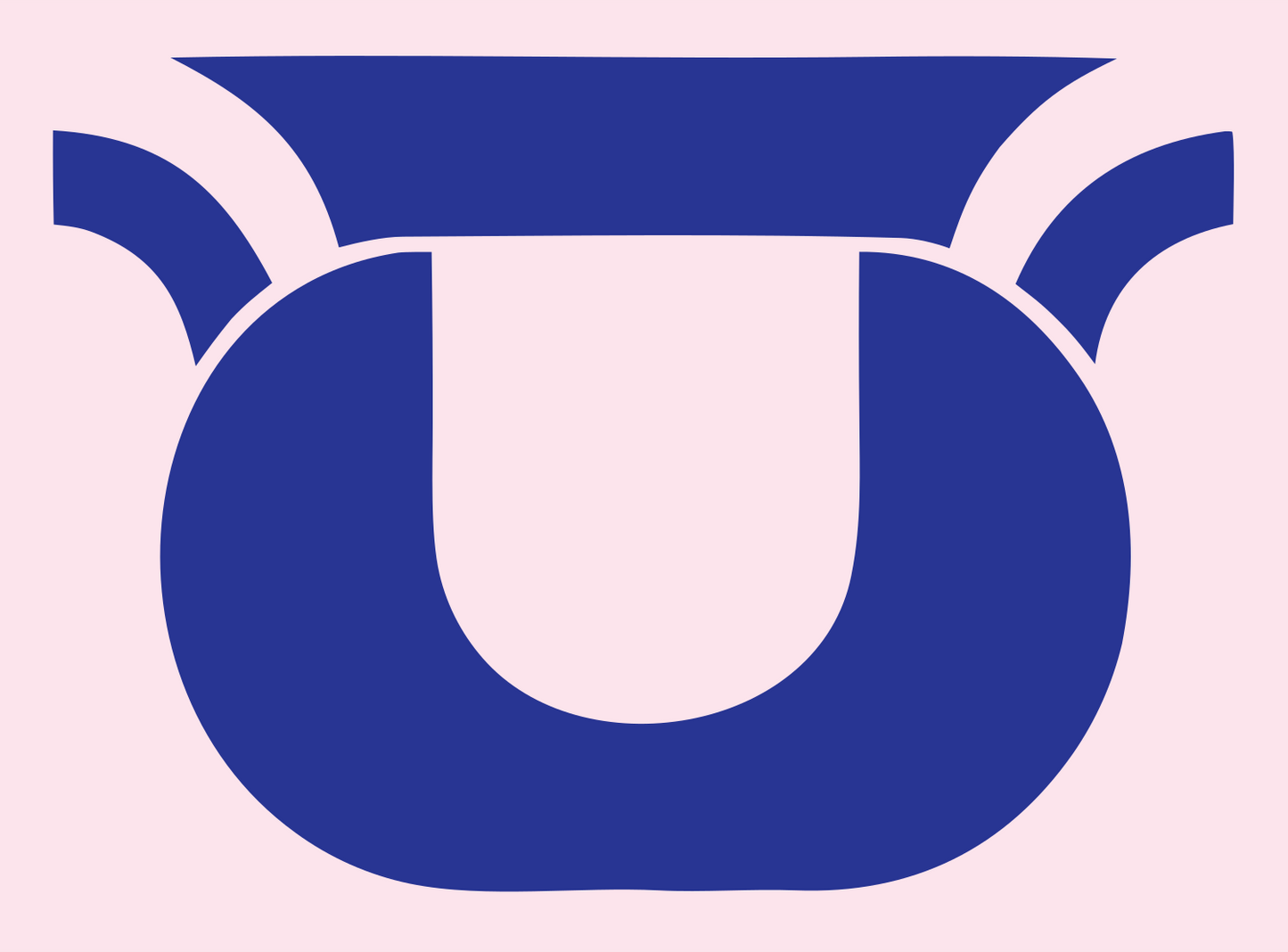 Layered Overlap Wide-Rim Kettle Cauldron Badge #fce4ec/#283593