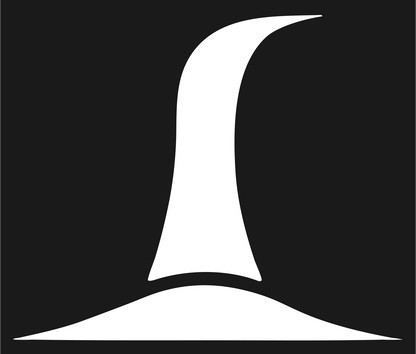Swiss Minimalist Witch Hat Silhouette Mark #1a1a1a/#ffffff