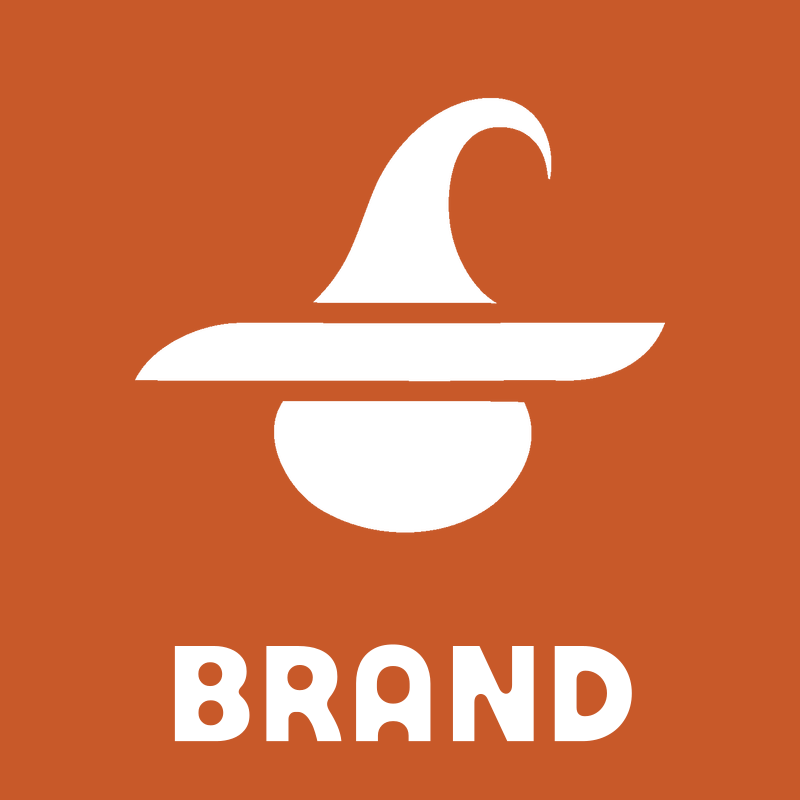 Split Brim Silhouette Witch Hat Badge preview