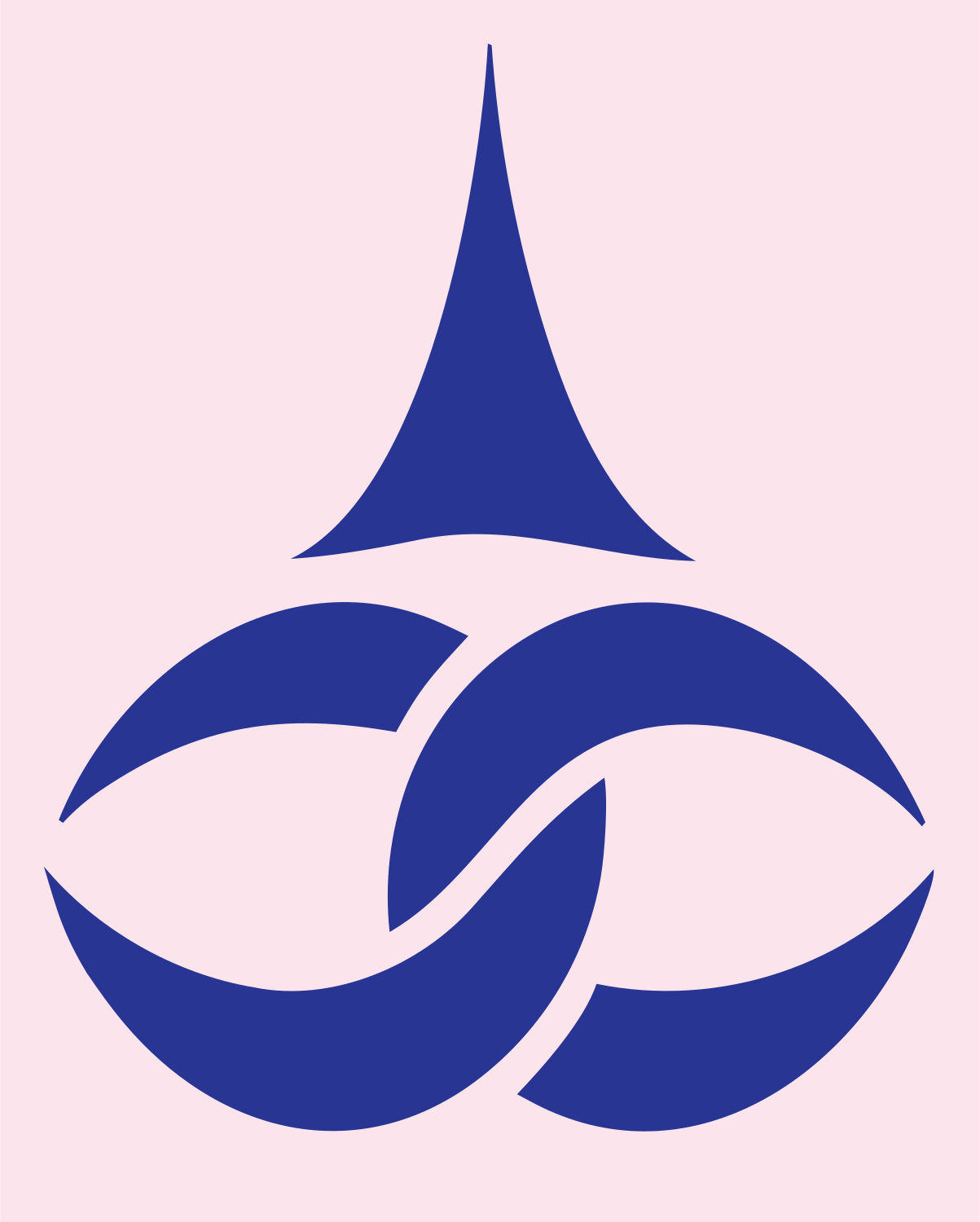 Interlocking Crescent Spire Witch Hat Icon #fce4ec/#283593