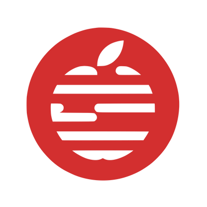 Stripped Apple Logo #D32F2F