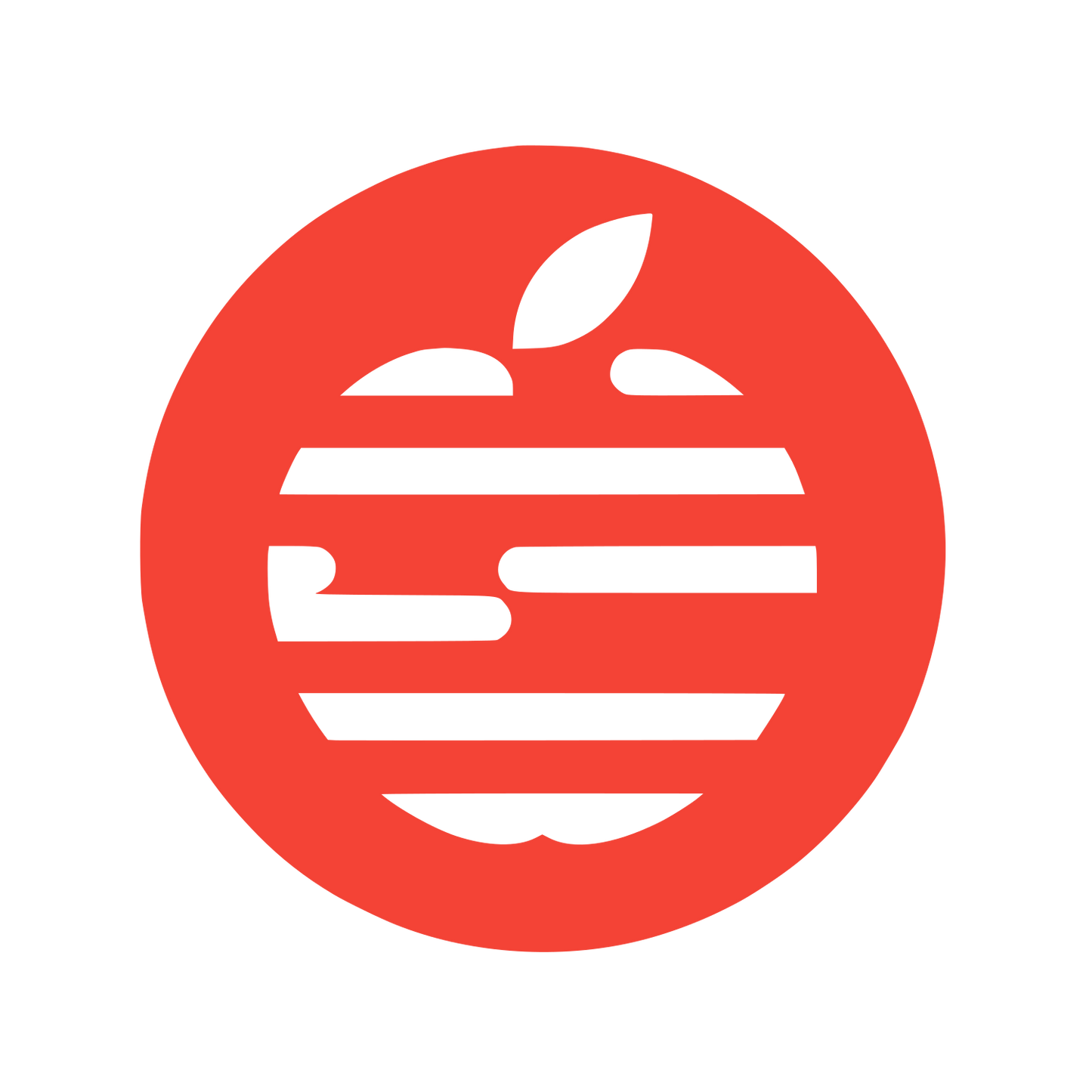 Stripped Apple Logo #F44336