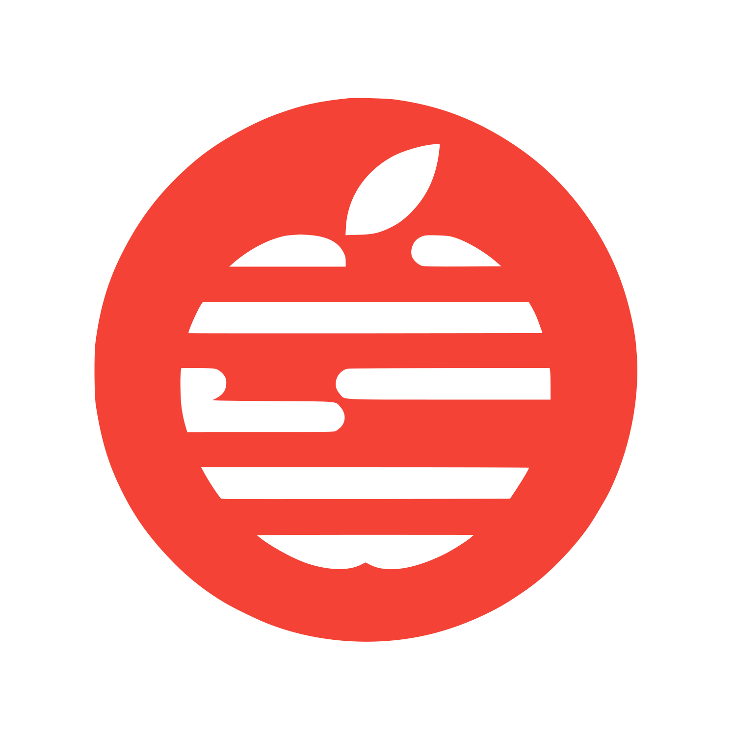 Stripped Apple Logo #F44336