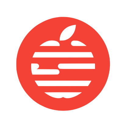 Stripped Apple Logo #F44336