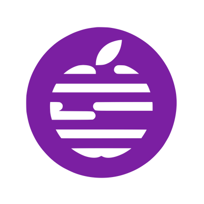 Stripped Apple Logo #7B1FA2