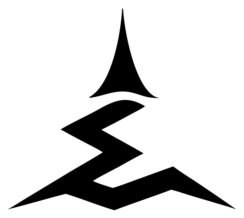 Angular Zigzag Brim Witch Hat Logo