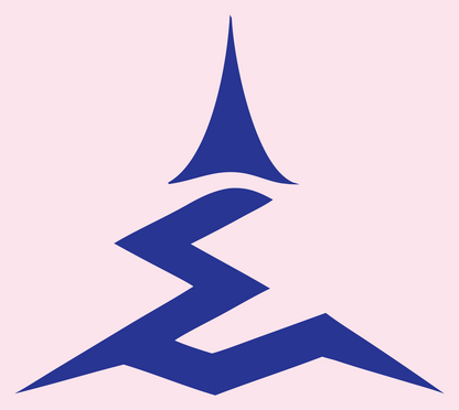 Angular Zigzag Brim Witch Hat Logo #fce4ec/#283593