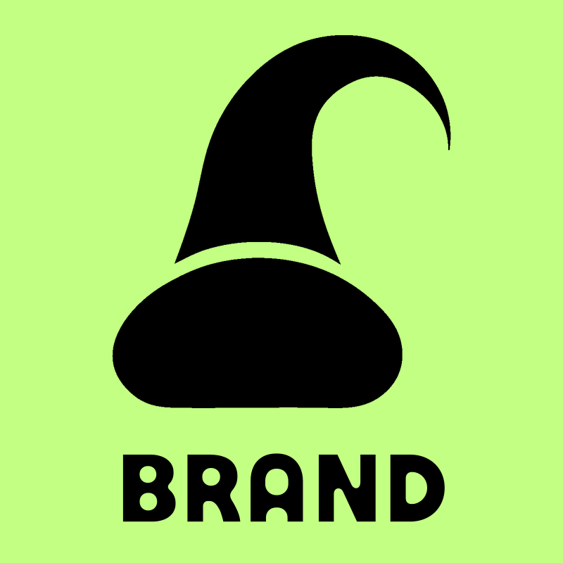 Bold Hooked Curl Witch Hat Mark preview