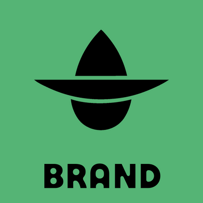 Flat Brim Teardrop Witch Hat Logo preview