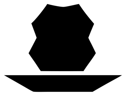 Blocky Faceted Polygon Witch Hat Badge