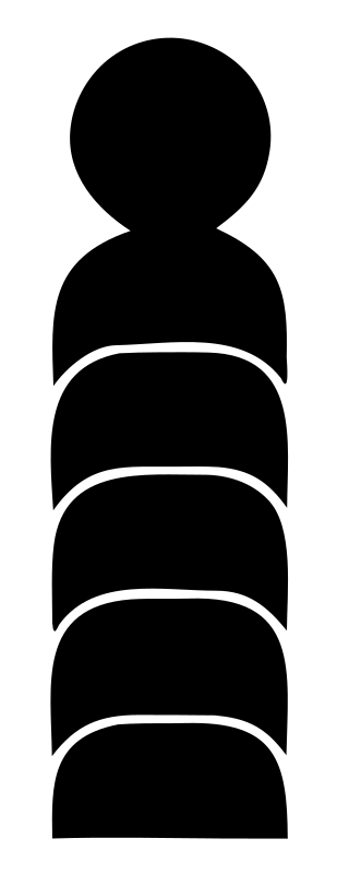 Pictogram Segmented Caterpillar Totem Mark