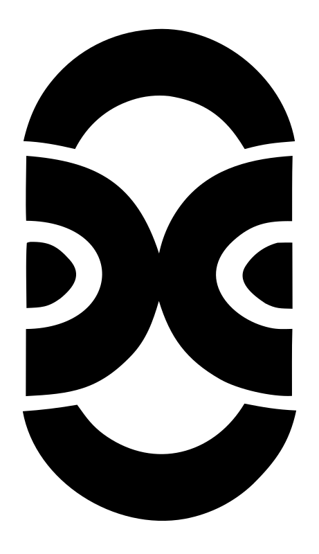 Pictogram Stacked Oval Eyes Totem Badge