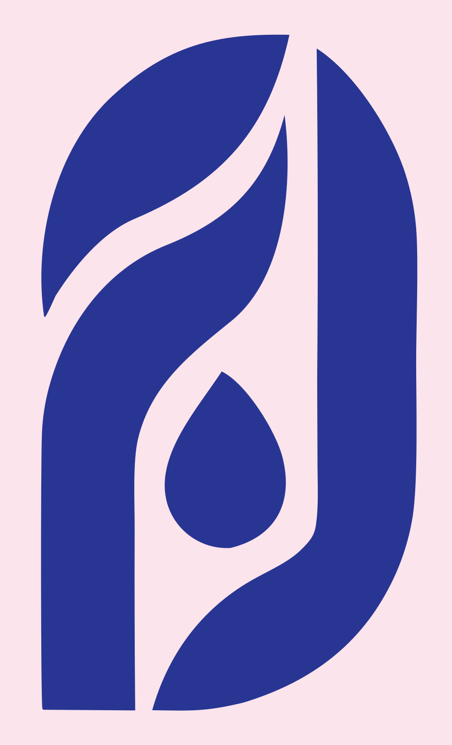 Pictogram Flame Drop Serpentine Flow Crest #fce4ec/#283593