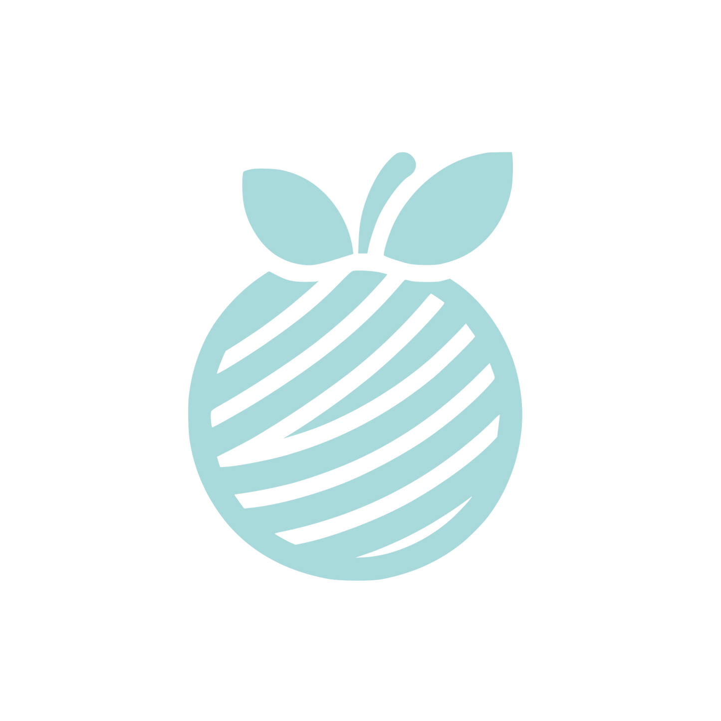 Striped Apple Logo #A8DADC