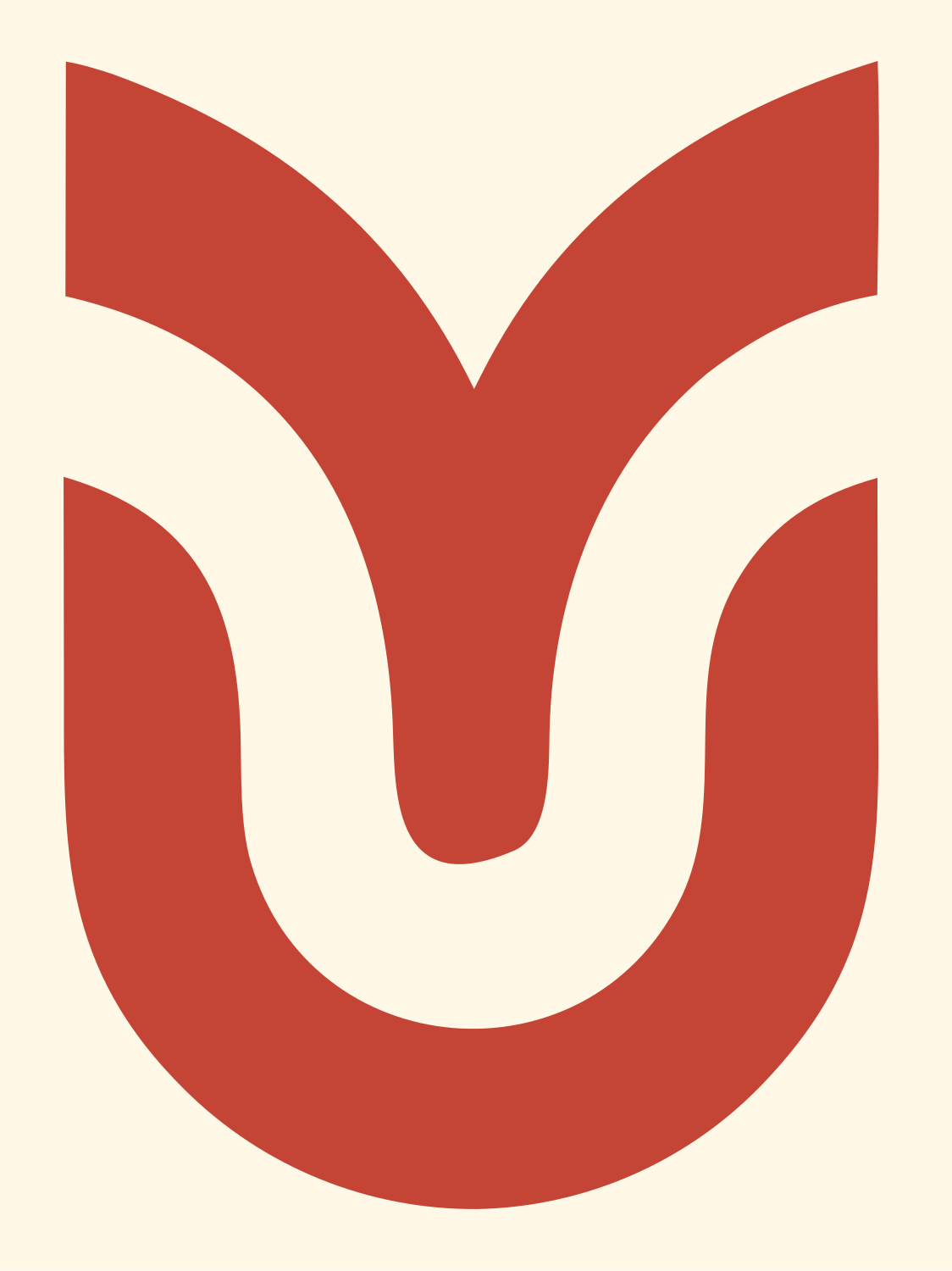 Pictogram Tulip Chalice Vessel Icon #fff8e7/#c44536