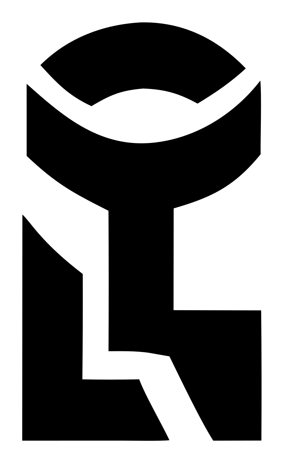 Pictogram Chalice Goblet Key Symbol Badge #ffffff/#000000
