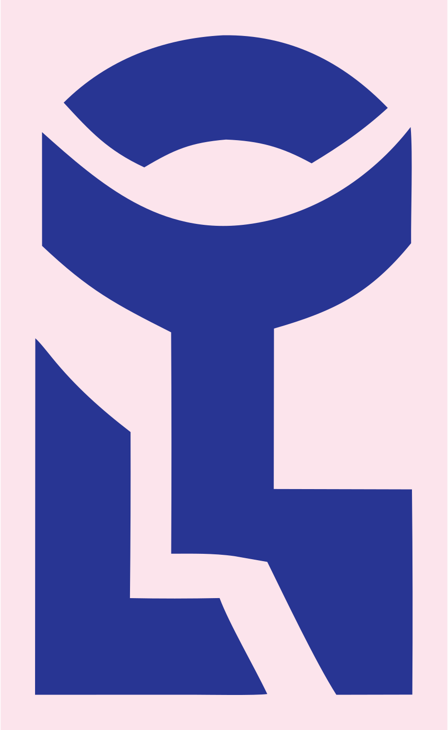 Pictogram Chalice Goblet Key Symbol Badge #fce4ec/#283593