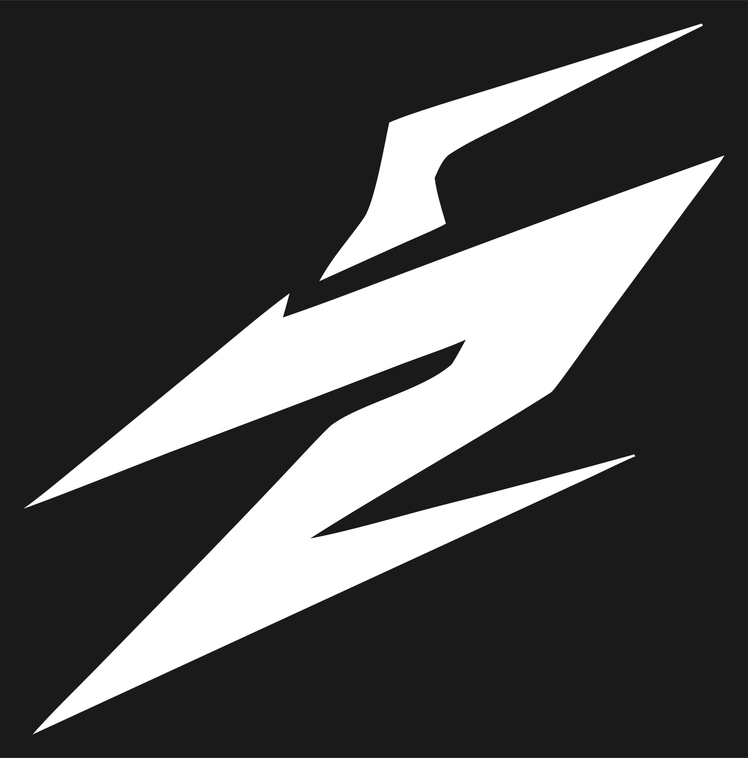 Jagged Slash Dual Lightning Strike Mark #1a1a1a/#ffffff
