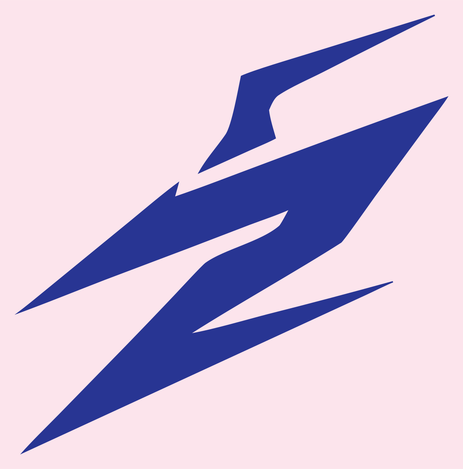 Jagged Slash Dual Lightning Strike Mark #fce4ec/#283593